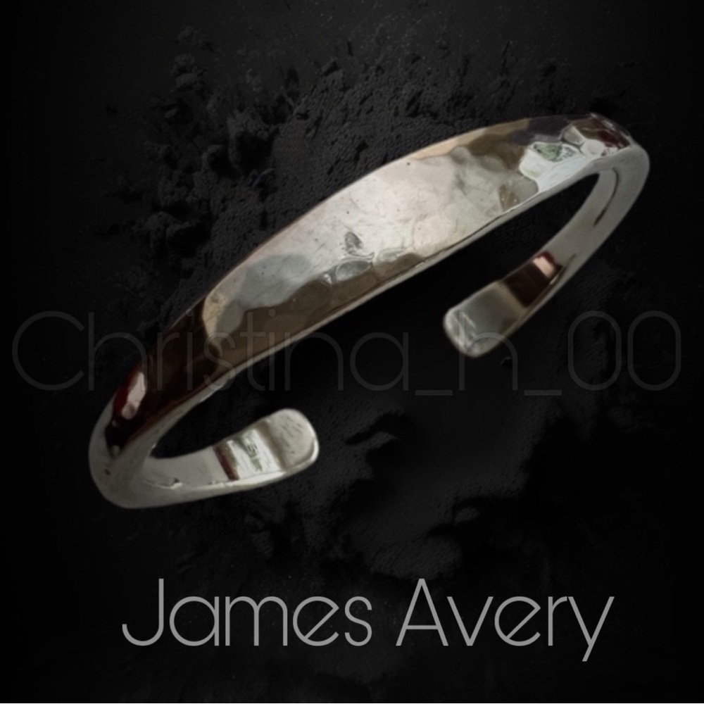James Avery Retired forged thick organic shape cuff